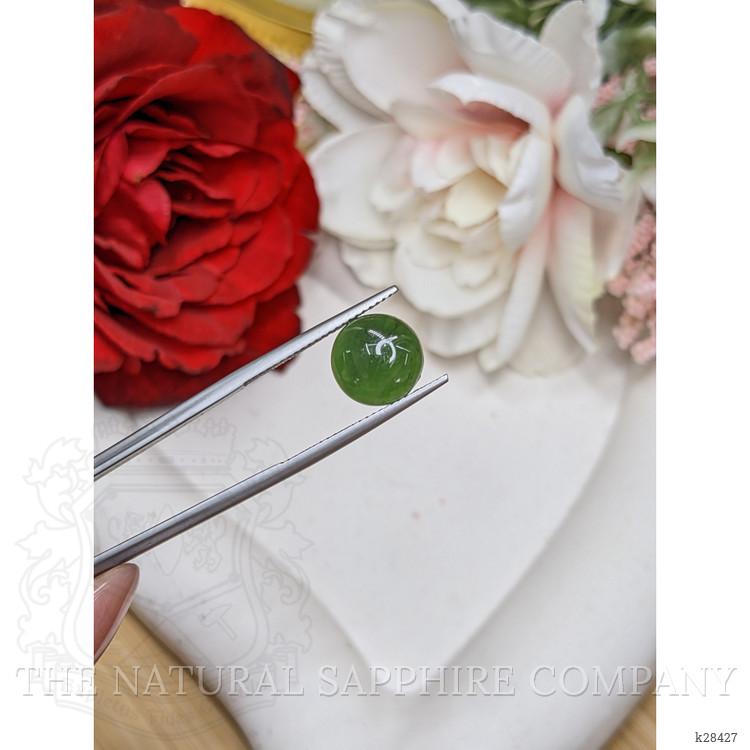 3.52 Ct. Green Cabochon Jade from Burma (Myanmar)