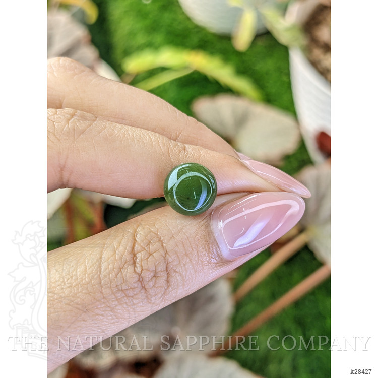 3.52 Ct. Green Cabochon Jade from Burma (Myanmar)