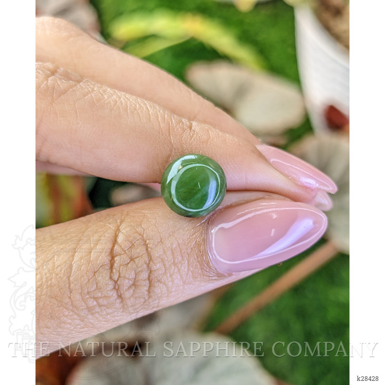 2.98 Ct. Green Cabochon Jade from Burma (Myanmar)