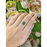 2.98 Ct. Green Cabochon Jade from Burma (Myanmar) Life Style