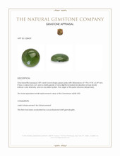 2.89 Ct. Green Cabochon Jade from Burma (Myanmar) Appraisal