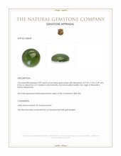 2.89 Ct. Green Cabochon Jade from Burma (Myanmar) Appraisal