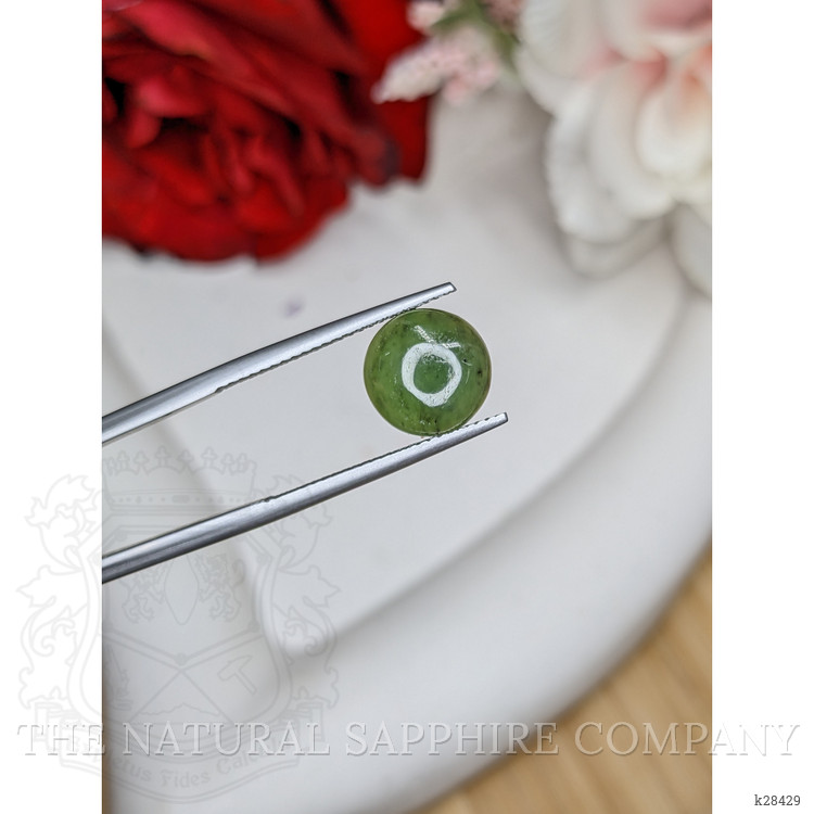 2.89 Ct. Green Cabochon Jade from Burma (Myanmar)