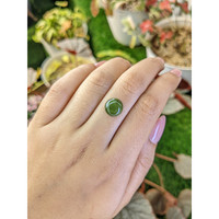 2.89 Ct. Green Cabochon Jade from Burma (Myanmar) Life Style