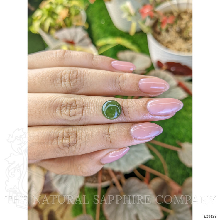 2.89 Ct. Green Cabochon Jade from Burma (Myanmar)