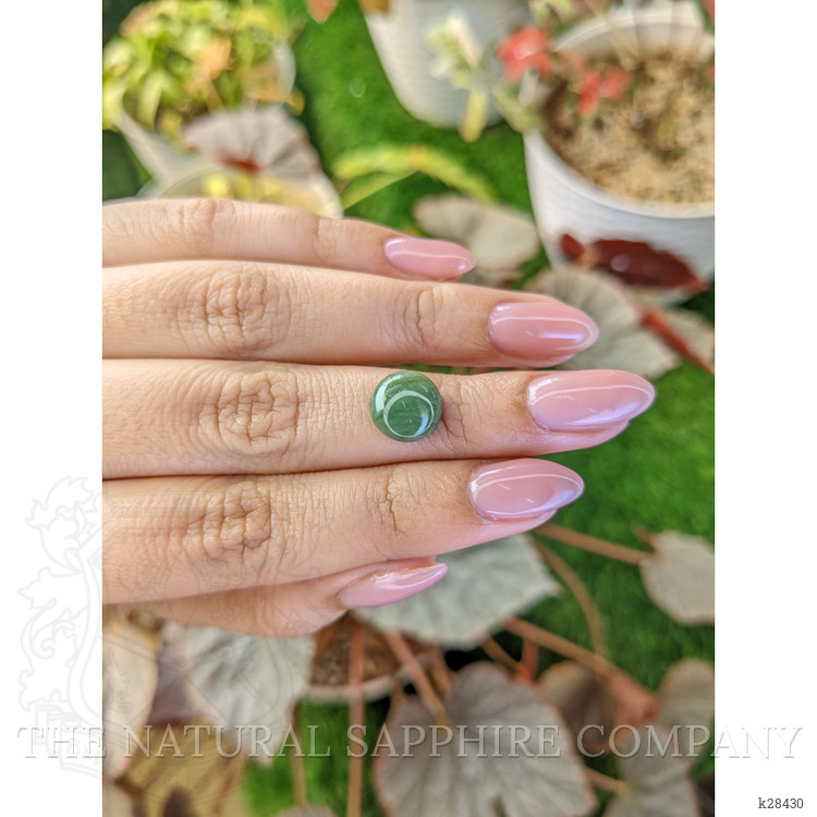 3.19 Ct. Green Cabochon Jade from Burma (Myanmar)
