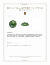 2.89 Ct. Green Cabochon Jade from Burma (Myanmar) Appraisal