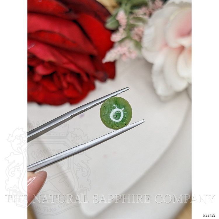 2.89 Ct. Green Cabochon Jade from Burma (Myanmar)