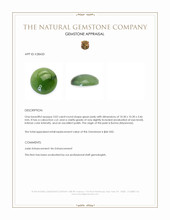 3.02 Ct. Green Cabochon Jade from Burma (Myanmar) Appraisal