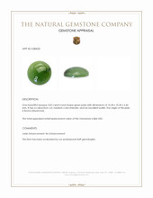 3.02 Ct. Green Cabochon Jade from Burma (Myanmar) Appraisal