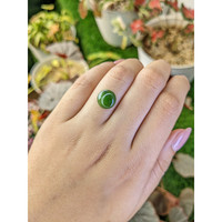 3.02 Ct. Green Cabochon Jade from Burma (Myanmar) Life Style