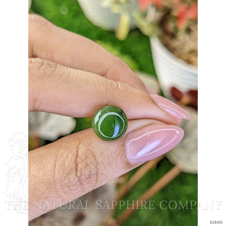 3.02 Ct. Green Cabochon Jade from Burma (Myanmar)
