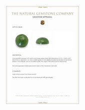 3.59 Ct. Green Cabochon Jade from Burma (Myanmar) Appraisal