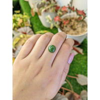 3.59 Ct. Green Cabochon Jade from Burma (Myanmar) Life Style