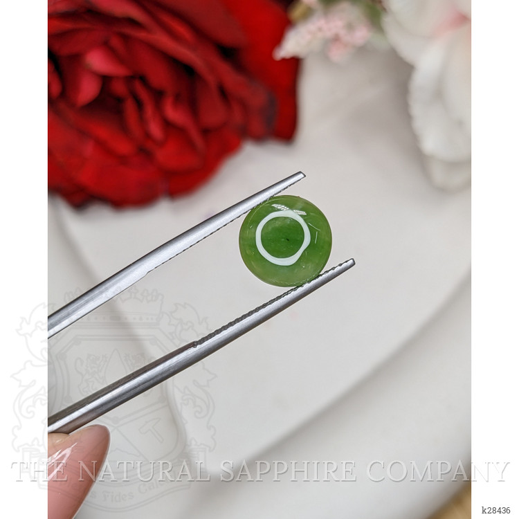2.86 Ct. Green Cabochon Jade from Burma (Myanmar)