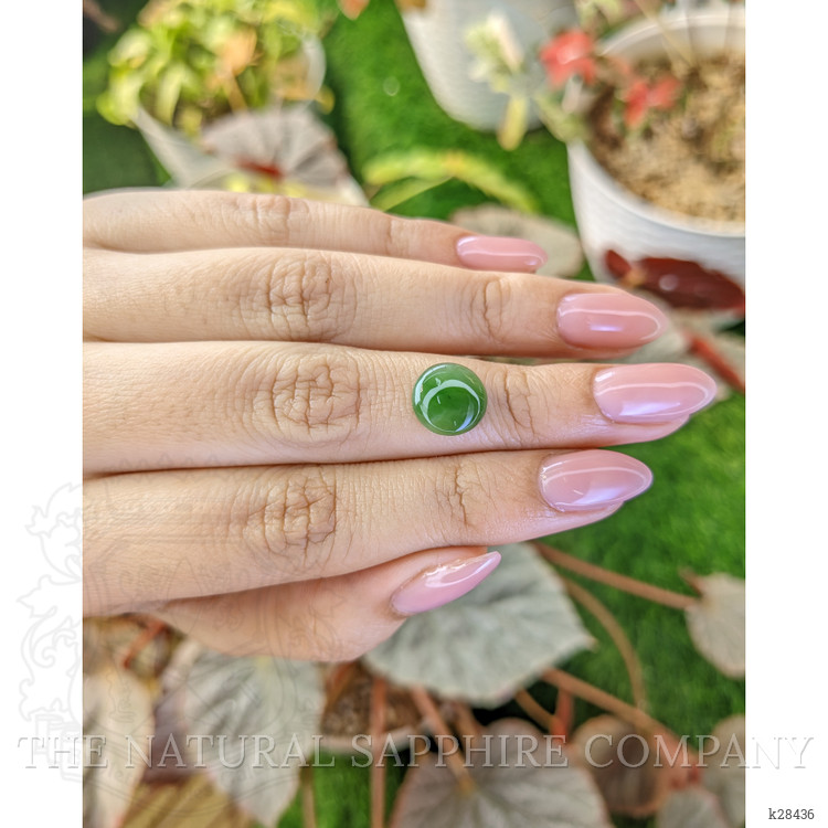 2.86 Ct. Green Cabochon Jade from Burma (Myanmar)