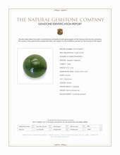 3.39 Ct. Green Cabochon Jade from Burma (Myanmar) Scan Report