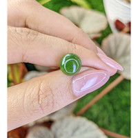 3.53 Ct. Green Cabochon Jade from Burma (Myanmar) Life Style