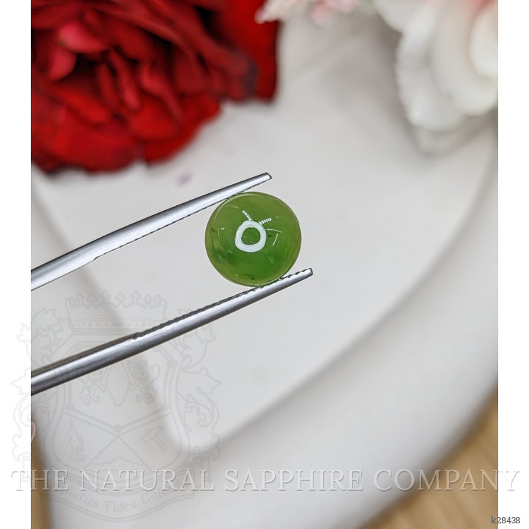3.53 Ct. Green Cabochon Jade from Burma (Myanmar)