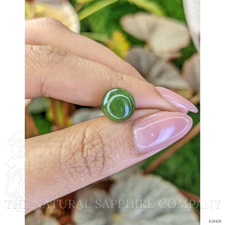 3.63 Ct. Green Cabochon Jade from Burma (Myanmar)