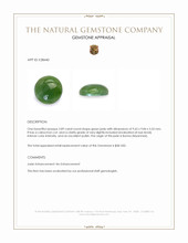 2.89 Ct. Green Cabochon Jade from Burma (Myanmar) Appraisal