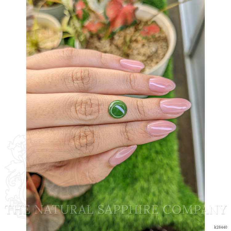 2.89 Ct. Green Cabochon Jade from Burma (Myanmar)