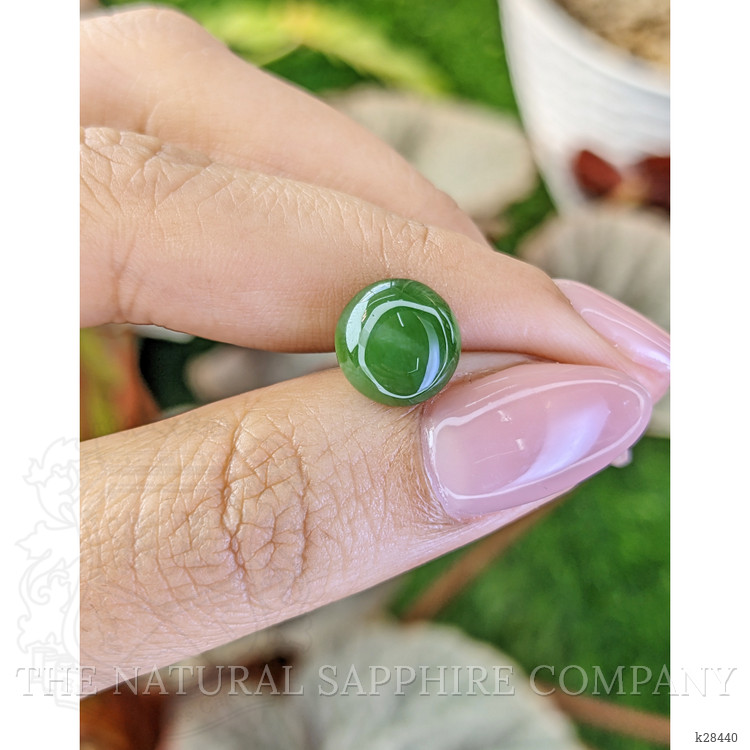 2.89 Ct. Green Cabochon Jade from Burma (Myanmar)