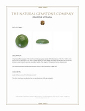 2.92 Ct. Green Cabochon Jade from Burma (Myanmar) Appraisal