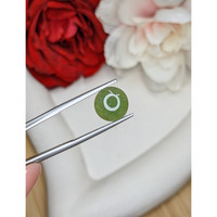 2.92 Ct. Green Cabochon Jade from Burma (Myanmar) Life Style