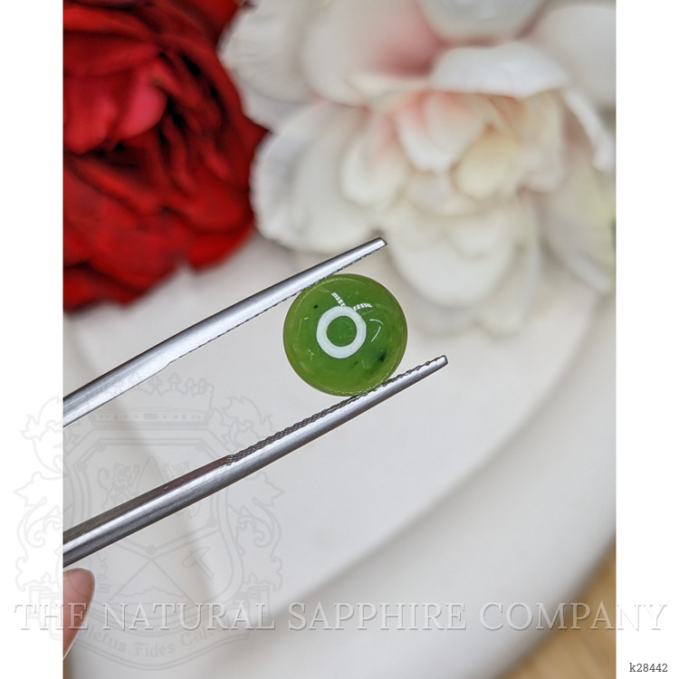 3.12 Ct. Green Cabochon Jade from Burma (Myanmar)