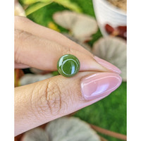 3.12 Ct. Green Cabochon Jade from Burma (Myanmar) Life Style