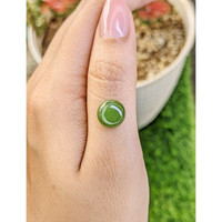 3.98 Ct. Green Cabochon Jade from Burma (Myanmar) Life Style