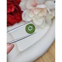 3.98 Ct. Green Cabochon Jade from Burma (Myanmar) Life Style