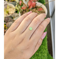 1.39 Ct. Green Cabochon Jade from Burma (Myanmar) Life Style