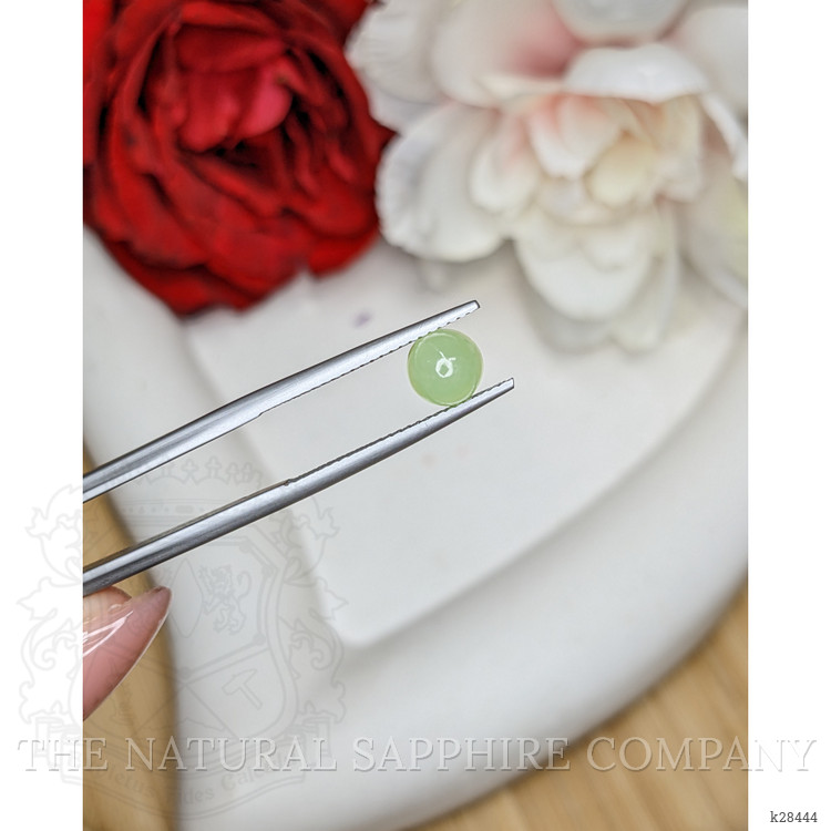 1.39 Ct. Green Cabochon Jade from Burma (Myanmar)