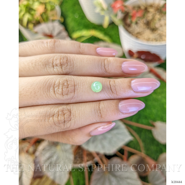1.39 Ct. Green Cabochon Jade from Burma (Myanmar)