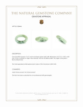 12.67 Ct. Green Jade from Burma (Myanmar) Appraisal