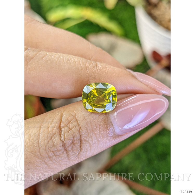 5.22 Ct. Yellowish Green Zircon from Ceylon (Sri Lanka)