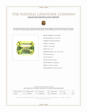 0.77 Ct. Greenish Yellow Chrysoberyl from Ceylon (Sri Lanka) Scan Report