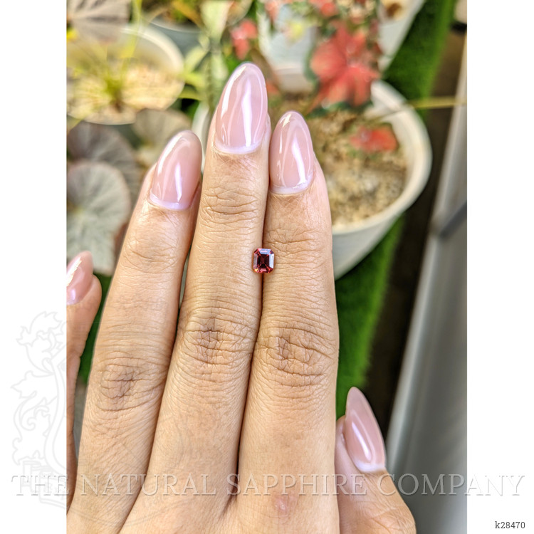 0.52 Ct. Red Rhodolite Garnet from Ceylon (Sri Lanka)