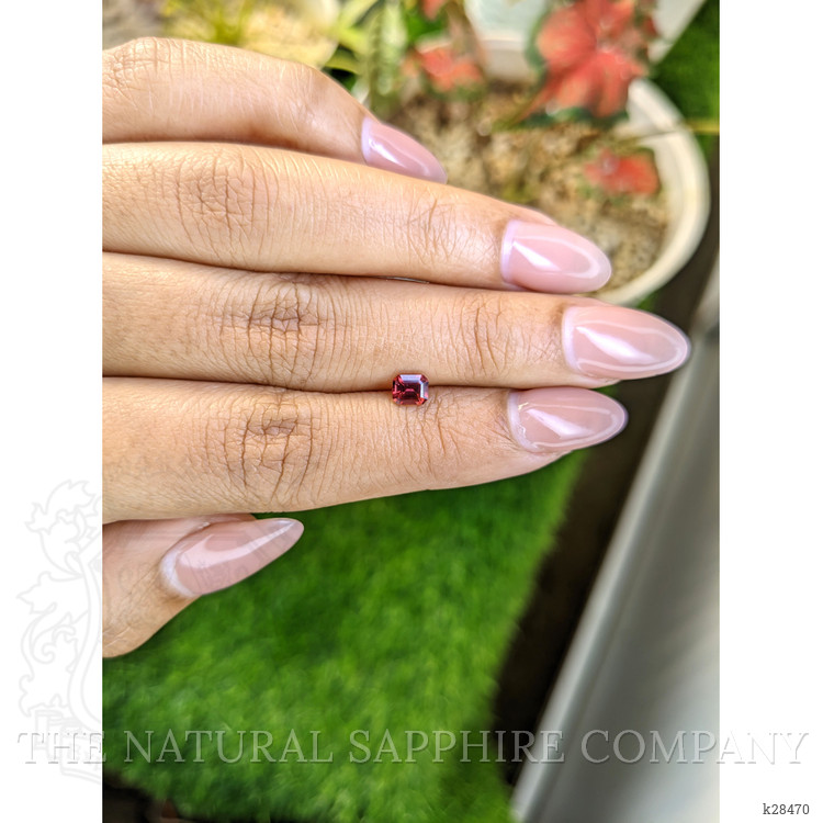 0.52 Ct. Red Rhodolite Garnet from Ceylon (Sri Lanka)