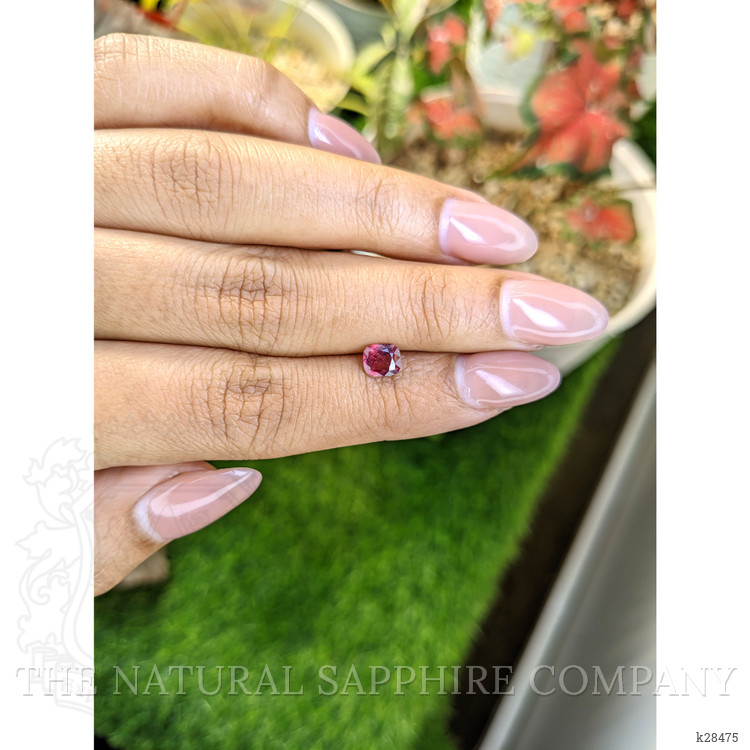 0.67 Ct. Purplish Pink Rhodolite Garnet from Ceylon (Sri Lanka)