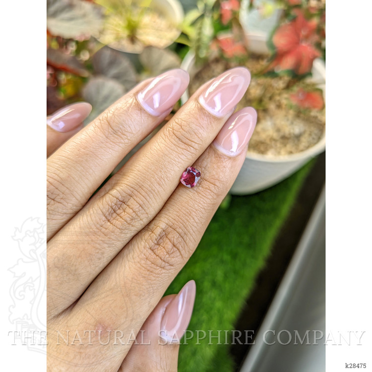 0.67 Ct. Purplish Pink Rhodolite Garnet from Ceylon (Sri Lanka)