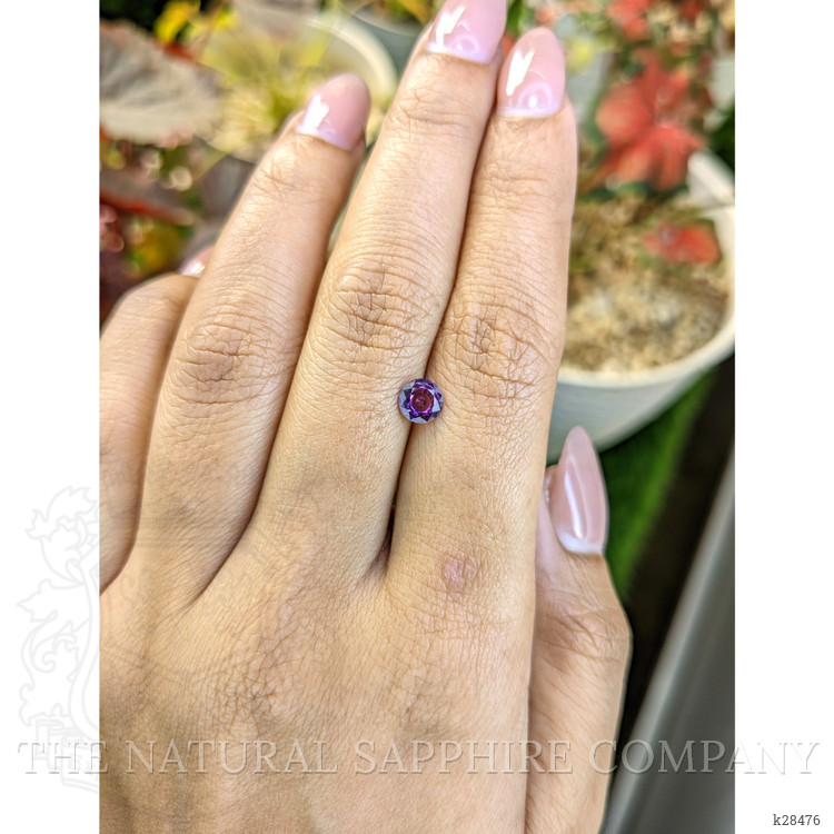 0.60 Ct. Pinkish Purple Rhodolite Garnet from Ceylon (Sri Lanka)