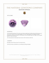 0.49 Ct. Purplish Pink Rhodolite Garnet from Ceylon (Sri Lanka) Appraisal