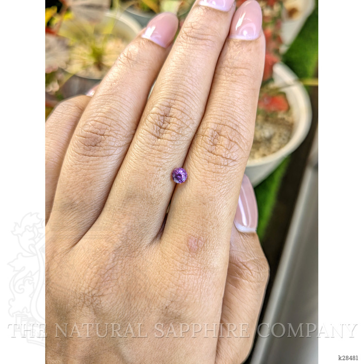 0.49 Ct. Purplish Pink Rhodolite Garnet from Ceylon (Sri Lanka)