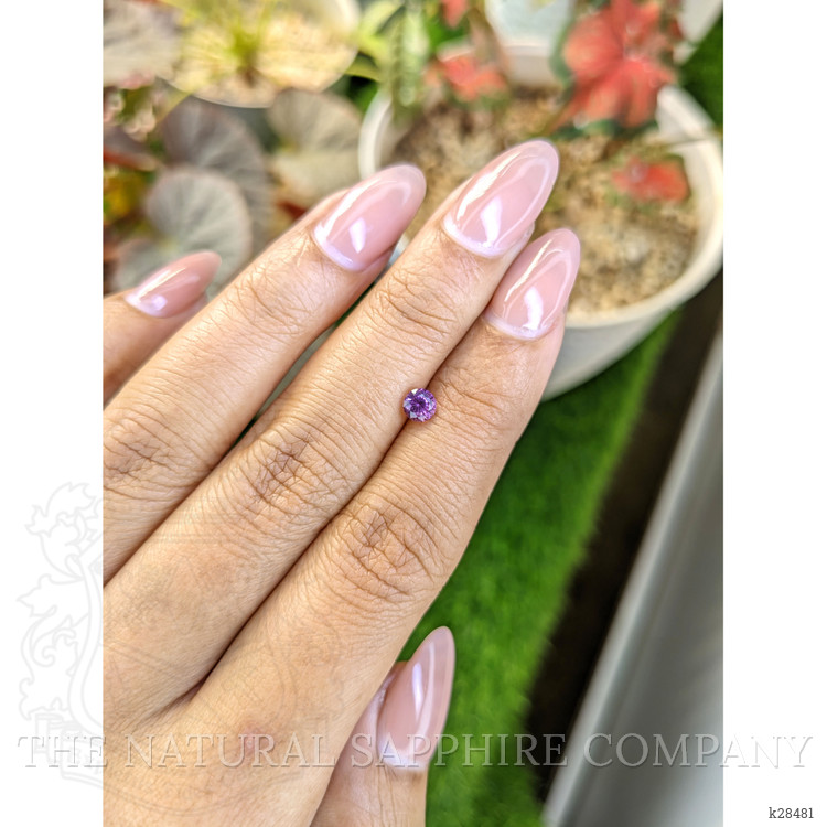 0.49 Ct. Purplish Pink Rhodolite Garnet from Ceylon (Sri Lanka)
