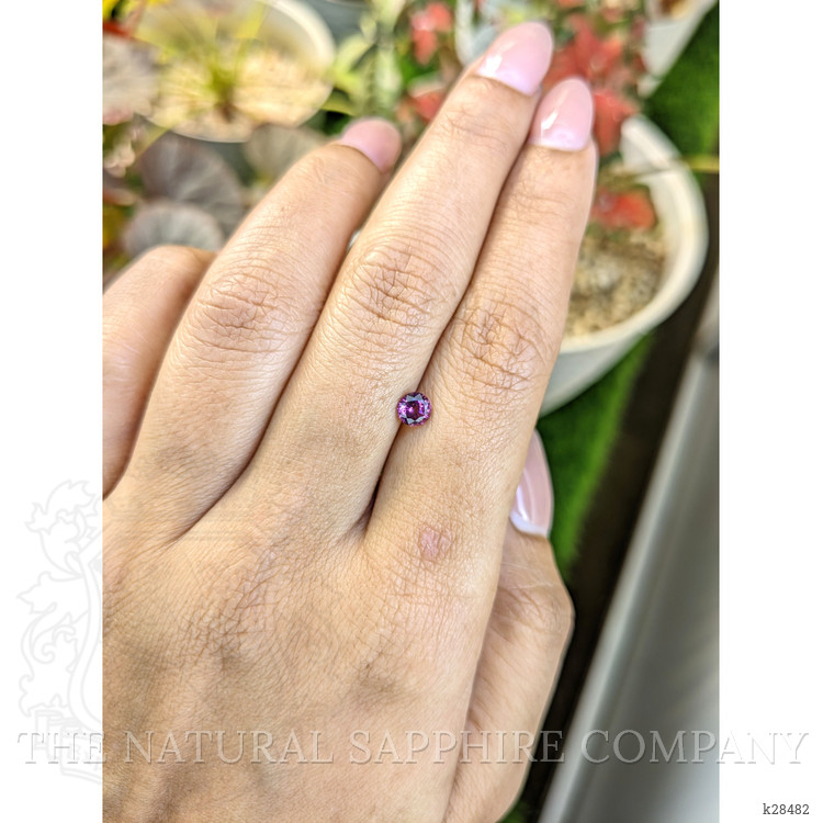 0.46 Ct. Purplish Pink Rhodolite Garnet from Ceylon (Sri Lanka)