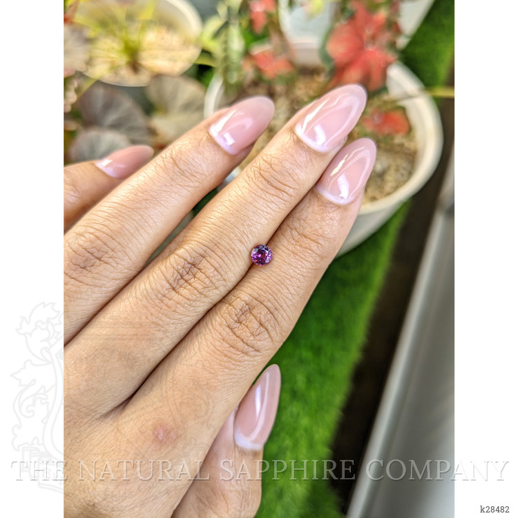 0.46 Ct. Purplish Pink Rhodolite Garnet from Ceylon (Sri Lanka)