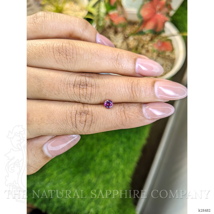 0.46 Ct. Purplish Pink Rhodolite Garnet from Ceylon (Sri Lanka)
